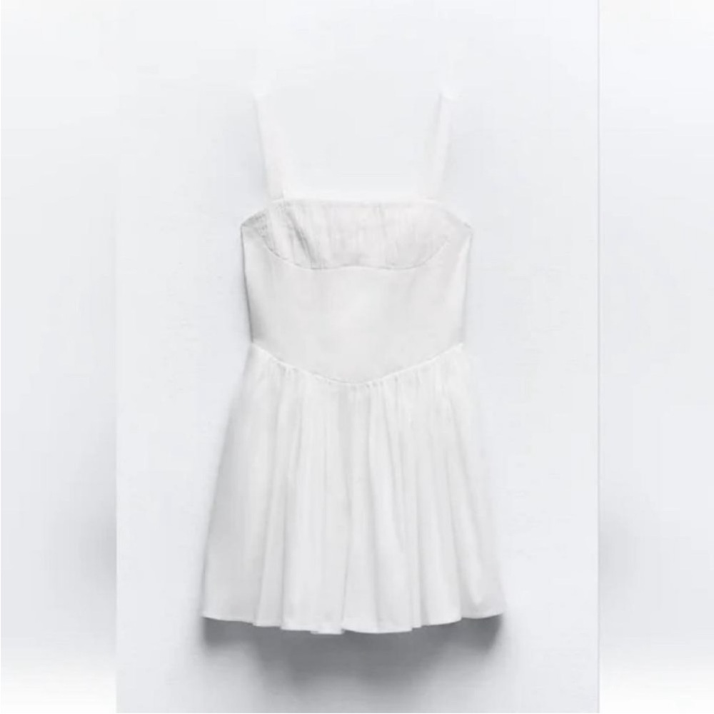 ZARA VOLUMINOUS SKIRT DRESS - Picture 9 of 11
